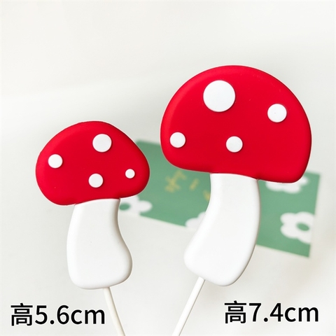 Kute siêu cấp set 2 CÂY NẤM ĐỎ 5.6cm - 7.4cm