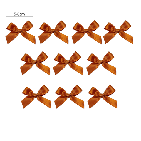 SET 10 Nơ lụa 2CM màu CAM ĐẤT