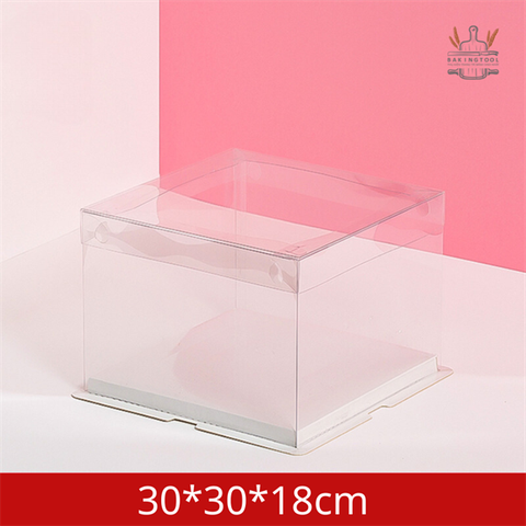 Hộp mica trong 1 tầng 30*30*18cm - Nắp TRONG