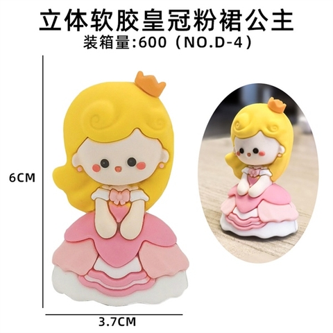 Kute CÔNG CHÚA tóc vàng váy hồng ĐỨNG