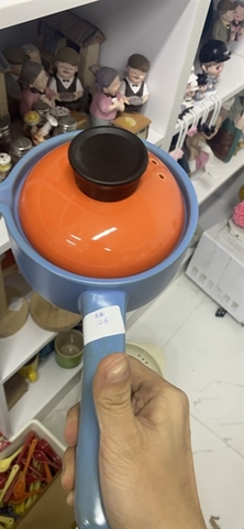 Quánh sứ có nắp 16*32*8,5cm màu XANH