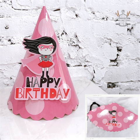 Mũ sinh nhật giấy-HPBD super GIRL (10c)