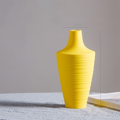 BH5- Bình hoa màu vàng 16cm*2cm (Cái)