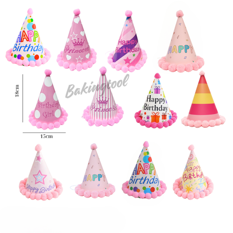 Mũ sinh nhật màu HỒNG