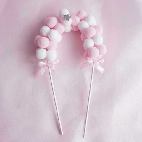 Cổng bông HỒNG trắng TO