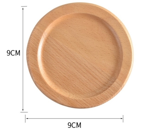 Khay gỗ tròn 9cm (không vân)