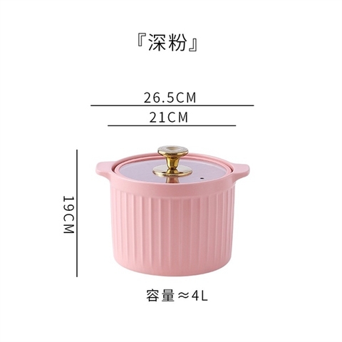 N5- Nồi nắp kinh 3.5L màu hồng