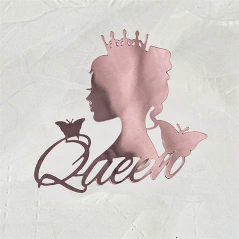 Topper mica set 10 que 2024 Cô giá QUEEN vương miện HỒNG