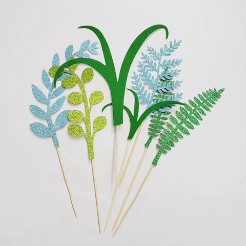 Set cây cắm lá xanh dương xỉ