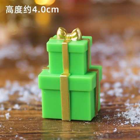 Hộp quà MC noel nhựa MÀU XANH