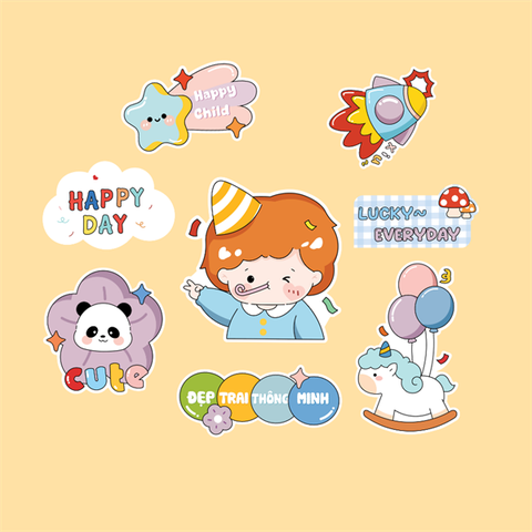 Set que giấy - TN Bé trai - ĐẸP TRAI THÔNG MINH (combo2)