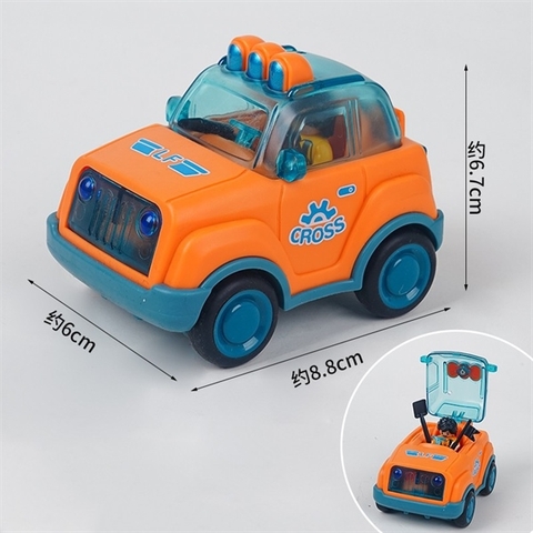 XE chạy cót MUI TRẦN KÈM NGƯỜI LÁI màu CAM