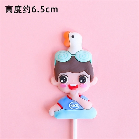 Que kute nhựa dẻo BÉ TRAI đội kính đội VỊT