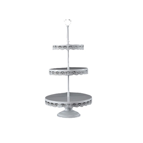 Cakestand hoa văn 3 tầng - BẠC