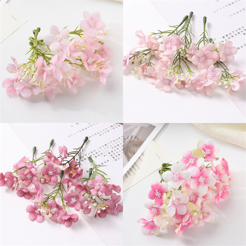 set 10 chùm Hoa hồng 5 cánh mix màu HỒNG