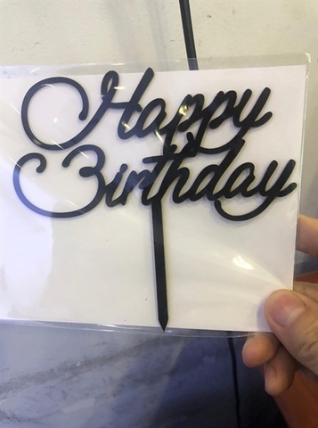 Topper mica HPBD uốn kiểu số 3 đen