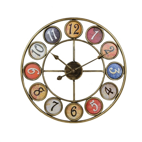 Đồng hồ treo tường sắt phong cách vintage 60cm