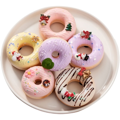 Mô hình bánh donut mix mẫu size nhỏ 7,5cm