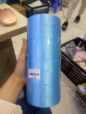 Rb lụa xanh nước biển 5cm