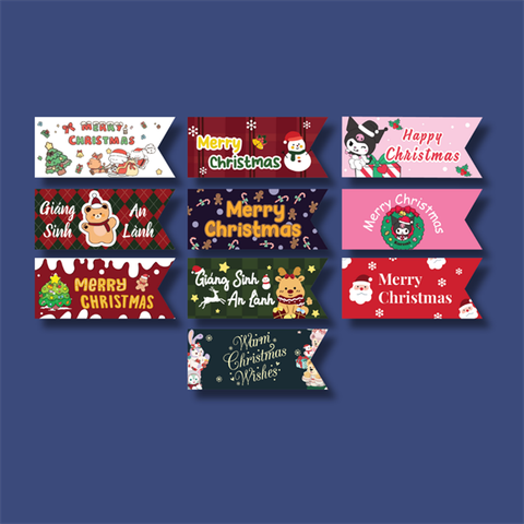 Set que giấy noel-MC 30 cờ sắc màu