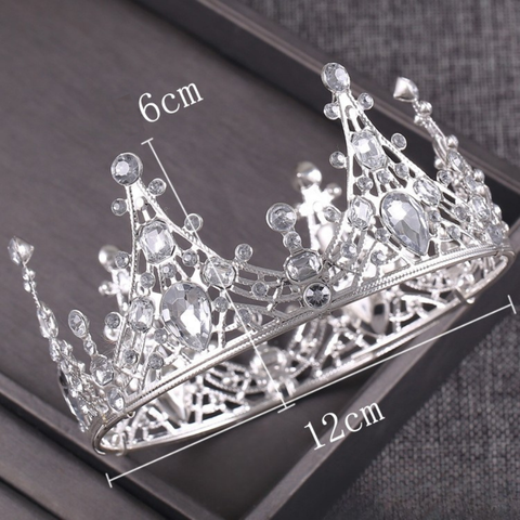 Vương miện bạc nhựa đá TRẮNG