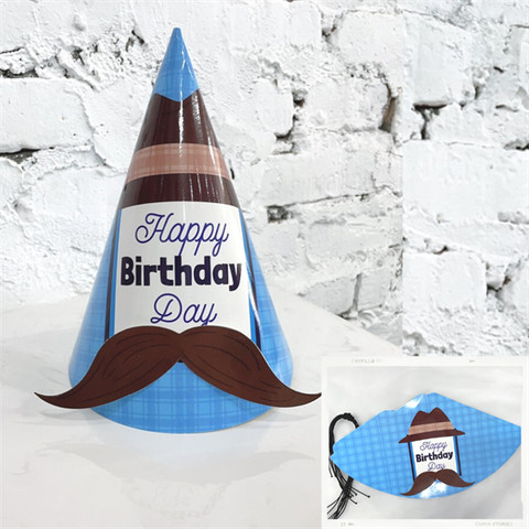 Mũ sinh nhật giấy-hpbd Men(10mũ)