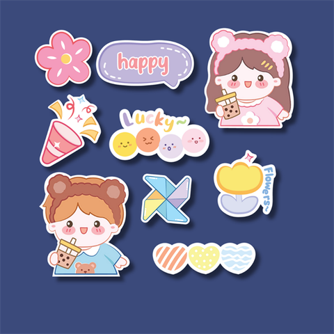 Set que giấy - bé trai bé gái LUCKY(combo2)