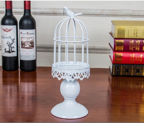 Lồng chim trắng trang trí 31*11cm