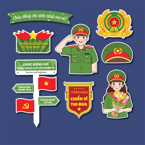 Set que giấy- Công an