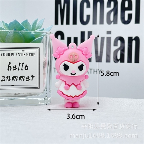 Kute Kuromi HỒNG VÁY TRẮNG đứng size mini