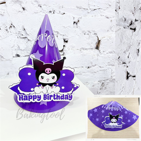 Mũ sinh nhật giấy- KUROMI (set 10)