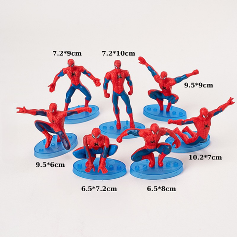 Set siêu nhân Spiderman Nhện nhựa đế xanh