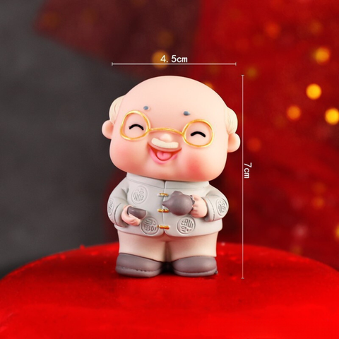 Trang trí ông lão Nhựa Xám