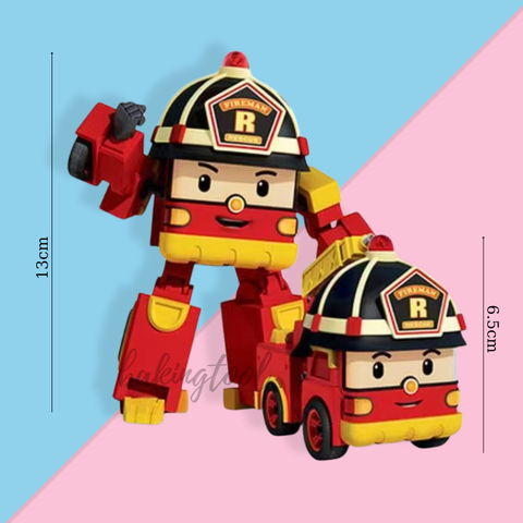 Đồ chơi trang trí xe cảnh sát biến hình ĐỎ mũ ĐEN