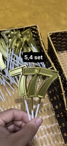 Nến số 7 vàng LOẠI TO (Set 10 số) (Set) TL