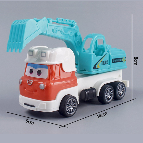 Đồ chơi trang trí Xe XÚC màu XANH + CAM công trình
