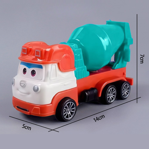 Đồ chơi trang trí Xe trộn bê tông màu CAM + XANH công trình