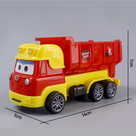 Đồ chơi trang trí Xe tải màu ĐỎ + VÀNG công trình