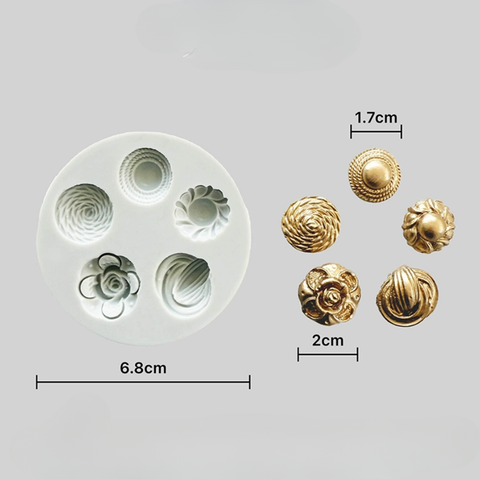 Khuôn F slc 4 khuy áo hoa văn tròn( Khuôn tròn)