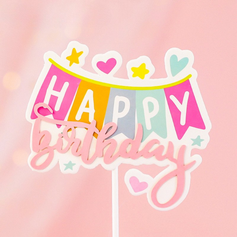 Que cắm HPBD dải cờ HỒNG