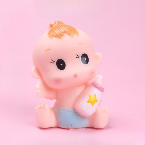 Em bé bình sữa NHỰA-xanh