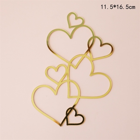 Topper mica tim to nhỏ VÀNG