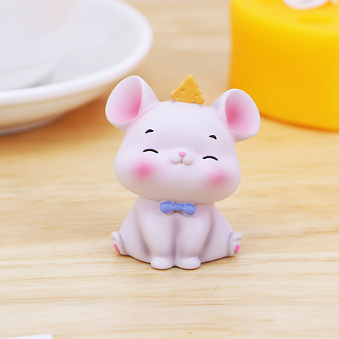 Chuột Hồng đeo kính nơ XANH