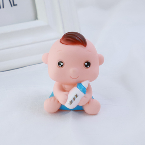 ĐỒ chơi trang trí bé trai tam mao bình sữa XANH