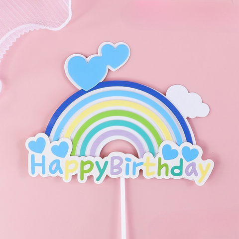 Que cắm HPBD cầu vồng TIM XANH