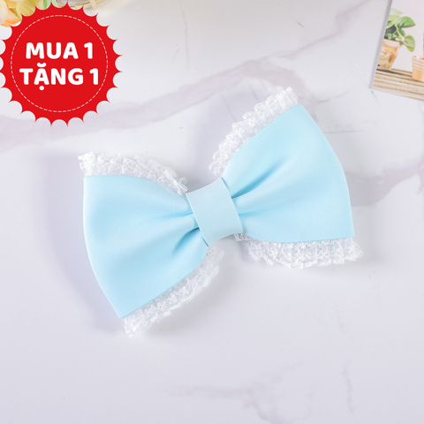 Que nơ xốp viền ren xanh-SALE