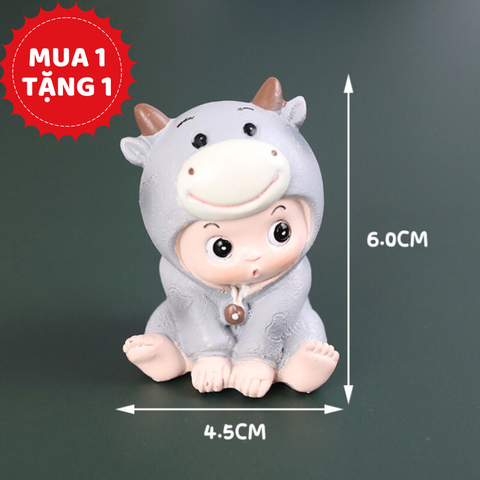 Bé trâu trai ngậm ti XÁM sứ