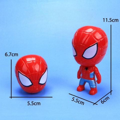Đồ chơi Spiderman Nhện nhựa đầu to biến hình