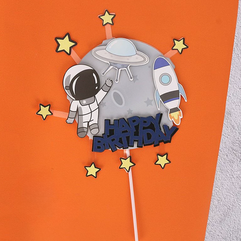 Que biển hiệu phi hành gia đen trắng HPBD 3D