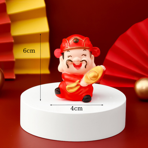 TẾT- Trang trí ông thần tàI nhựa thỏi vàng bên HÔNG (loại đẹp 8K)